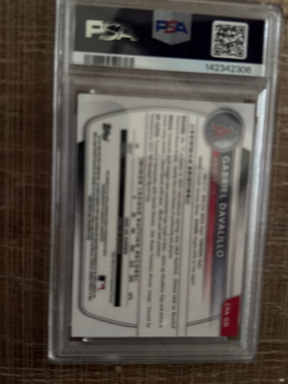 MLB Clear Protective Card Slab with PSA Label - Black & White